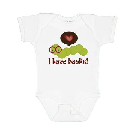 

Inktastic I Love Books Bookworm Gift Baby Boy or Baby Girl Bodysuit