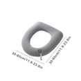 thumbnail image 3 of Polyester Toilet Seat Cushion Pad | Warm Soft Bathroom Toilet Lid Cover with Handle | Washable & Portable for Travel | Gray, Green, Blue, Pink, 3 of 7