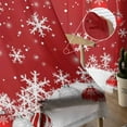 thumbnail image 5 of Christmas Red Semi Sheer Curtains 72 Inch Length 2 Panels Set, Snowflake Xmas Ball Winter Sheer Kitchen Curtain Privacy Voile Window Curtain for Living Room Bedroom Rod Pocket Drapes, 5 of 7