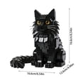 thumbnail image 2 of Cat Building Block Set, 198Pcs 3D Miniature Pet Animal Figurines, Maine Coon Persian Siamese Ragdoll Model Kits for Display, 2 of 7