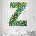 thumbnail image 1 of Letter Z Tapestry, Traditional Themed Font Design Z with Colorful Ornaments Christmas Santa Claus, Wall Hanging for Bedroom Living Room Dorm Decor, 60W X 80L Inches, Multicolor, by Ambesonne, 1 of 2