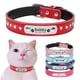 thumbnail image 2 of Collar de gato de cuero, Collar de gato personalizado para cachorros, perros pequeños, mascota, gatito, Collar con placa de identificación, grabado gratis ajustable Tan Jianjun unisex, 2 of 2
