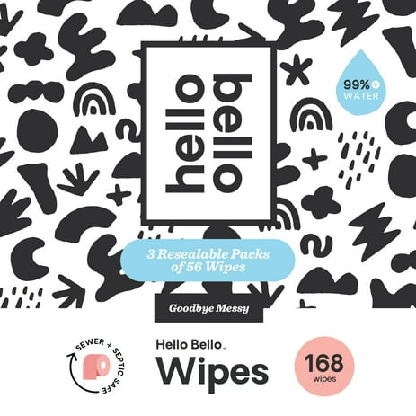 Hello Bello Flushable Wipes 3PK (168ct)
