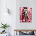 thumbnail image 3 of Nawypu Black Framed Women on Toilet - Fashion Wall Art Bathroom Black and Pink Wall Decor,Modern High Heels Picture Photos Canvas Wall Art, Pink Glam Glitter Canvas Posters,Funny Bathroom Artwork, 3 of 4