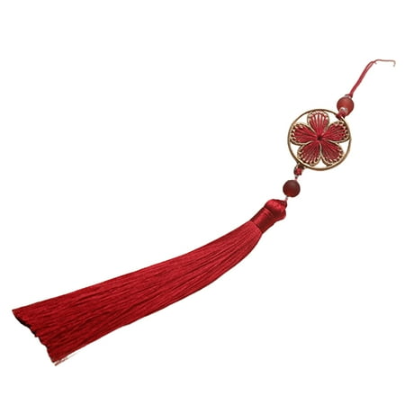

KUNyu Clothing Pendant Gift Smooth Texture Stylish Flower Round Tassel Hanfu Pendant
