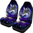 thumbnail image 1 of Galaxy Animal Wolf Printed Universal Automobiles Seat Covers Car Durable Non Slip Auto Front Seat Cover Protector, 1 of 4