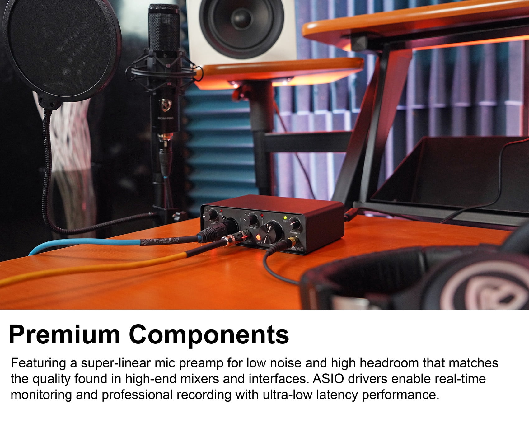 Rockville R-TRACK SOLO Recording USB C Audio Interface 24Bit 192Khz+ASIO Drivers