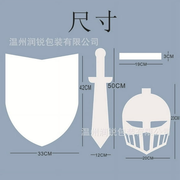 12 espadas de juguete para niños, espada romana, espada pirata para niños, juego de simulación, disfraz de caballero, accesorio para juego de rol, Halloween, color blanco.