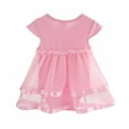 thumbnail image 5 of Uccdo Newborn Baby Girl Romper Tutu Dress Infant Short Sleeve Ruffle Tulle Dresses Princess Sundress Outfits 0-24 Months, 5 of 8