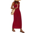thumbnail image 1 of Traje de baño Cover Up BTFBM Crochet para mujer rojo oscuro XXL, 1 of 9