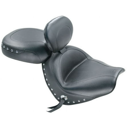 Mustang 2-Piece Wide Touring Seat w/Driver Backrest Studded (79190)