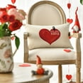 thumbnail image 2 of Valentine''s Day You are Here My Heart Throw Pillow Cover, 12 x 20 Inch Anniversary Wedding Cushion Case Decoration for Sofa Couch, 2 of 6