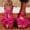 Hot Pink, variant on Women's Bow Flat Crisscross Open Toe 2026 New Comfortable Sandals Dressy Beach Ankle Strap Shoe Black 8 Wide