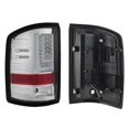 thumbnail image 3 of AKKON - For [L-Shape LED Light Tube] 16-18 GMC Sierra 1500 Chrome Clear Tail Lights Brake Lamp Assembly Pair, 3 of 7