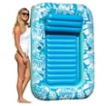 thumbnail image 1 of Tumbona hinchable para broncearse, tamaño grande, con portavasos, 1 of 7