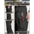 thumbnail image 5 of NAVEKULL Men's Stretch Cargo Pants Ripstop Water Resistant Flex Work Pants Lightweight Utility Outdoor Hiking Pants, 5 of 8