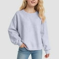 thumbnail image 2 of Gubotare Toddler Girl Sweatshirt Toddler Baby Girl Sweatshirt Pullover Girls Shirt Crewneck Tops Warm Fall Winter Clothes Size 2T 3T (Light Gray,2-3 Years), 2 of 5
