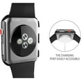 thumbnail image 4 of Hard Case for Apple Watch Series 3 / Series 2 Screen Protector 38mm, Hard PC Case Slim Tempered Glass Screen Protector Overall Protective Cover for iwatch Series 3/2,Black,38mm,2pcs, 4 of 8
