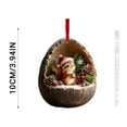 thumbnail image 2 of Adorno navideño de animales del bosque de 10 cm | Colgante acrílico para árbol de Navidad | Diseño caprichoso de animales del bosque | Decoración de temporada duradera para árboles, coronas, centros, 2 of 5