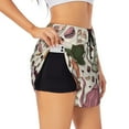 thumbnail image 2 of Haiem Vintage Coffee Women's 2 in 1 Running Shorts - Lightweight Athletic Workout Gym Yoga Breathable Sports Shorts Liner with Phone Pockets-XX-Large, 2 of 9