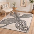 thumbnail image 4 of GENIMO 2'x3' Area Rug, Machine Washable Non Slip Low Pile Rug for Entryway Kitchen Bathroom Front Door, Contemporary Abstract, Linen Beige, 4 of 5
