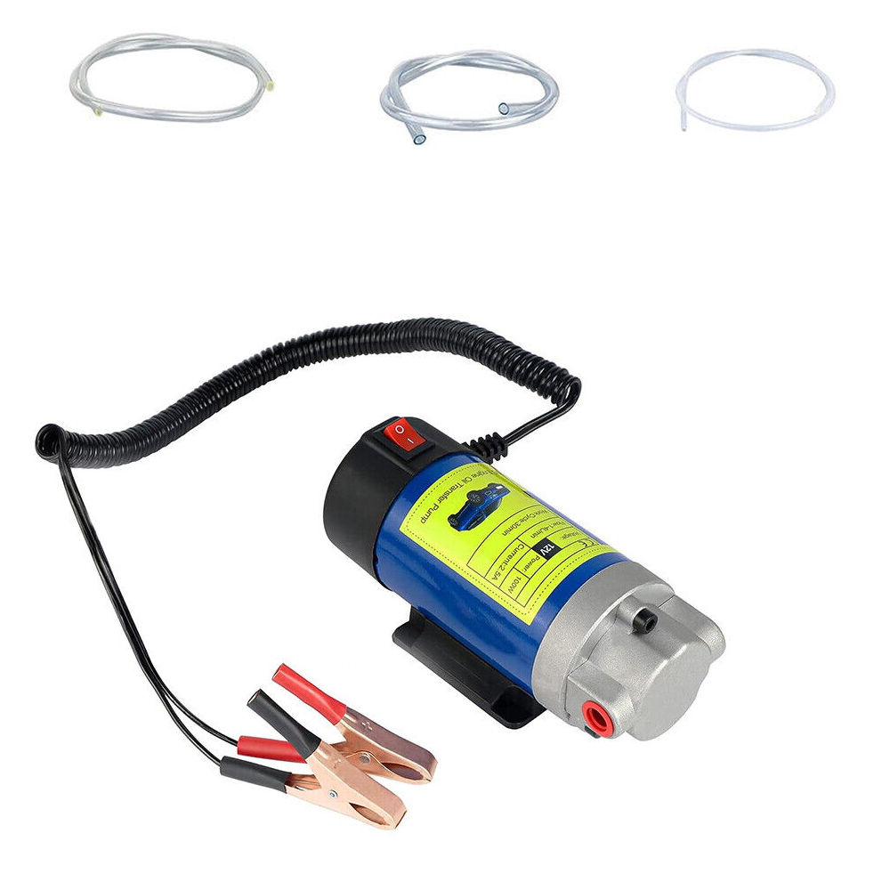 Electric Engine Oil Transfer Extractor Fluid Suction Pump Diesel Siphon Set US