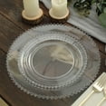 thumbnail image 6 of Efavormart 10 Pack | 8" Clear Beaded Rim Plastic Dinner Plates, Disposable Round Party Plates, 6 of 10