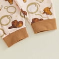 thumbnail image 4 of UAYOTSE Baby Boys Farm Theme Clothing Set Long Sleeve Bodysuit Printed Pants Cow Ear Hat Infant Daily Outfit Size 3-6 Months, 4 of 7