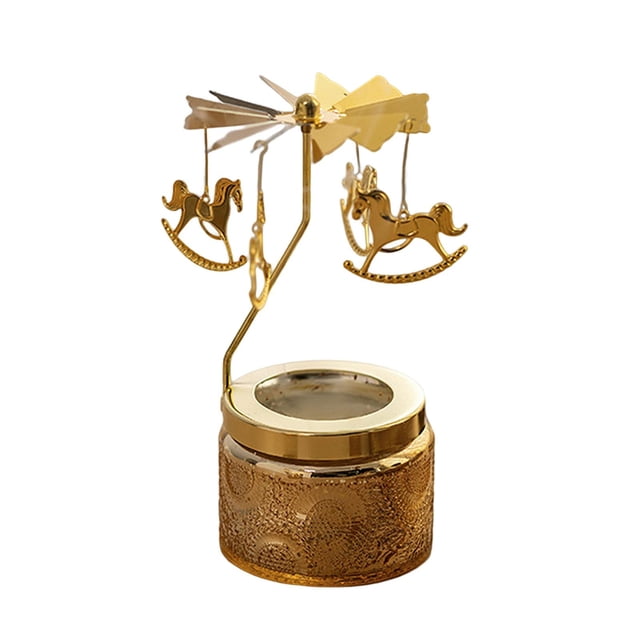 Elegante candelabro giratorio, portavelas, adorno para decoración de festivales, fiestas y restaurantes. Caballo
