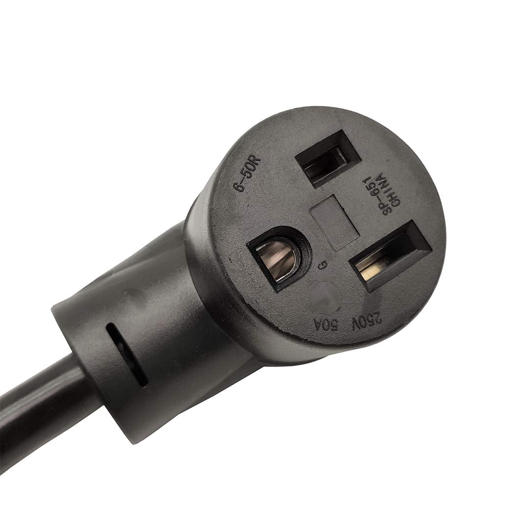 Parkworld 885392A Welding Adapter cord L6-30 Plug 3-Prong 30A Locking Male to 6-50 Receptacle 50 AMP Female (25 FT)