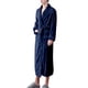 thumbnail image 3 of Batas Prolriy para mujer, bata de baño de franela con doble bolsillo, suave y cálida, de terciopelo de doble cara, ideal para pijamas y ropa de casa, bata de baño para mujer, color azul marino, talla, 3 of 6