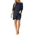 thumbnail image 1 of Conjunto de lounge oversized INSPIRE CHIC para mujeres, sudaderas de entrenamiento, camiseta con pantalones cortos de ciclista, conjuntos 2XL azul, 1 of 6