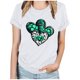 thumbnail image 1 of Camisetas de Manga Corta para las Mujeres de Moda Imprimir Cuello Redondo Camiseta, Mezcla de Poliéster Ligero para Primavera Verano Otoño, 1 of 8