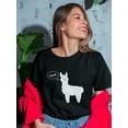 thumbnail image 2 of Tee Bangers Womens Graphic Tee - Llama Meow Graphic Design - Regular Fit 100% Cotton, 2 of 4