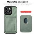 thumbnail image 2 of Allytech Detachable Wallet Case for iPhone 16 Pro, Fiber Texture Design Magnetic Card Holder Case for Women&Men, Slim Fit Shockproof Full Body Protective Back Cover - Green, 2 of 12