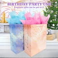 thumbnail image 4 of BLESZSING Gift Bag Birthday Large Bags Set Included 2 Pack Paper with Tissue Colorful Pink Blue 125 Size and Star (Pack of 2), 4 of 4