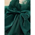 thumbnail image 5 of Toddler Puffy Tutu Dress, Baby Girls Tulle Sleeveless Princess Party Dresses, Christmas Mesh Bow Ruffle Party Wedding Pageant Gown Green 6 Months-12 Months, 5 of 7