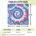thumbnail image 2 of Colorful Tie Dye Pattern Square Fitted Tablecloth with Elastic Edge,Square Table Cover,Washable Elastic Table Cover for Home Kitchen Party Decor 36"x36", 2 of 6