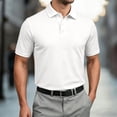 thumbnail image 2 of Afdoent Polo Shirts For Men Solid Color Casual Breathable Starry Pattern Shirt For Everyday Comfort And Style Fashion, 2 of 8
