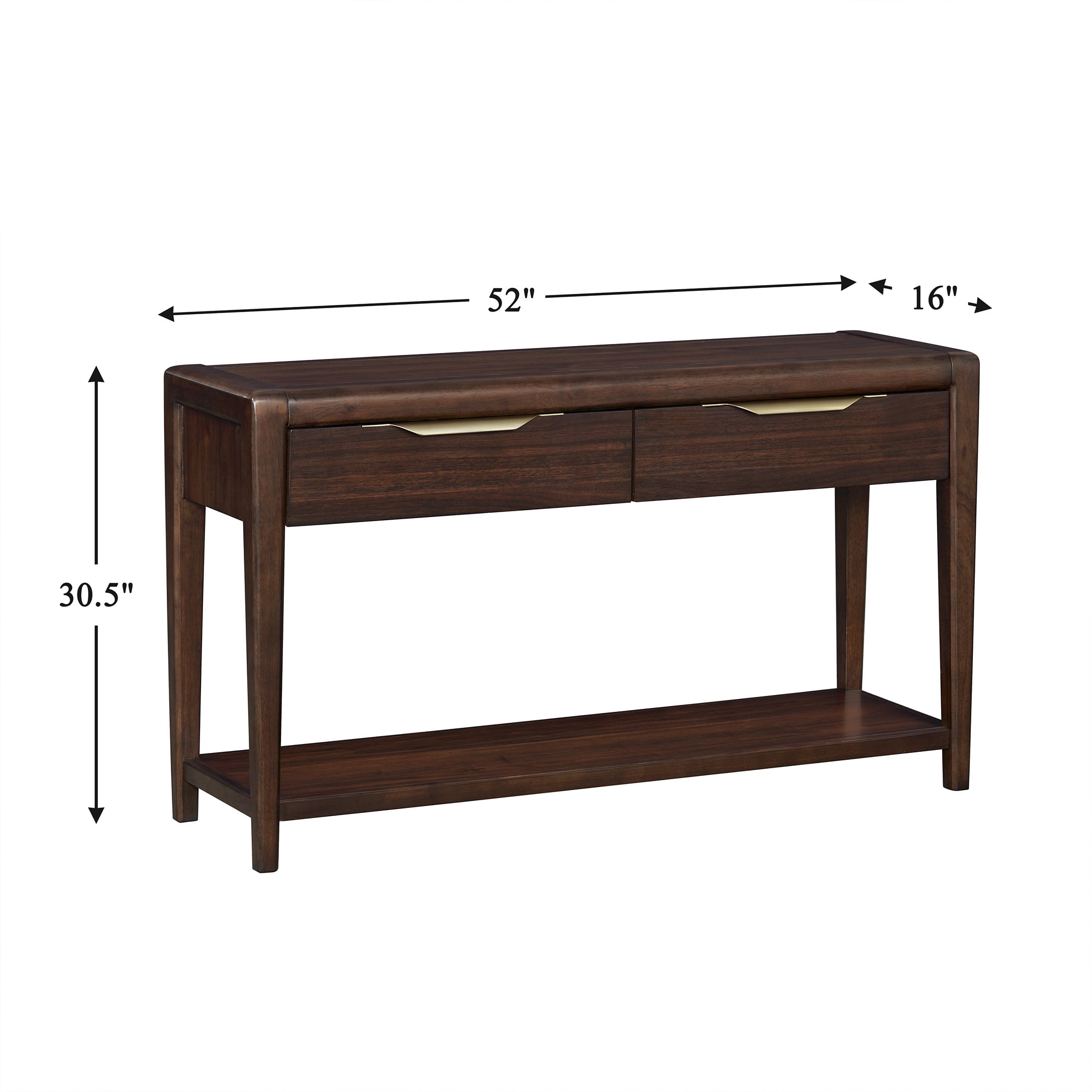 OakvillePark Vivo Wood Sofa Table, Walnut