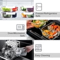 thumbnail image 4 of Paquete de 5 recipientes de vidrio para preparación de comidas, juego de 3 compartimentos, recipientes herméticos de vidrio para almuerzo, recipientes de almacenamiento de alimentos con tapas, 4 of 4