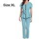 thumbnail image 2 of Traje de enfermera elástico para belleza de mascotas, traje dividido para mujer, traje de hospital de manga corta, traje de operación con cintura vendada, 2 of 6