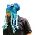 thumbnail image 5 of Baberdicy Unisex Crochet Octopus Hat, Handmade Funny Knit Beanie with Tentacles, Novelty Gift Blue1 Universal Fit, 5 of 5