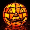 thumbnail image 6 of Halloween Pumpkin Night Light, 2-Size Jack-O-Lantern LED Lamp, Plastic Battery Operated Pumpkin Lantern for Indoor Home Holiday Party Decor, Tall/Round Pumpkin Shape, 6 of 6