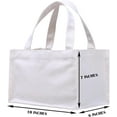 thumbnail image 3 of Small Canvas Tote Bags Personalized Mini Gift Bag DIY Crafts Blank Reuseable Tote Bags Bulk-10" x 7" x 6", 3 of 7
