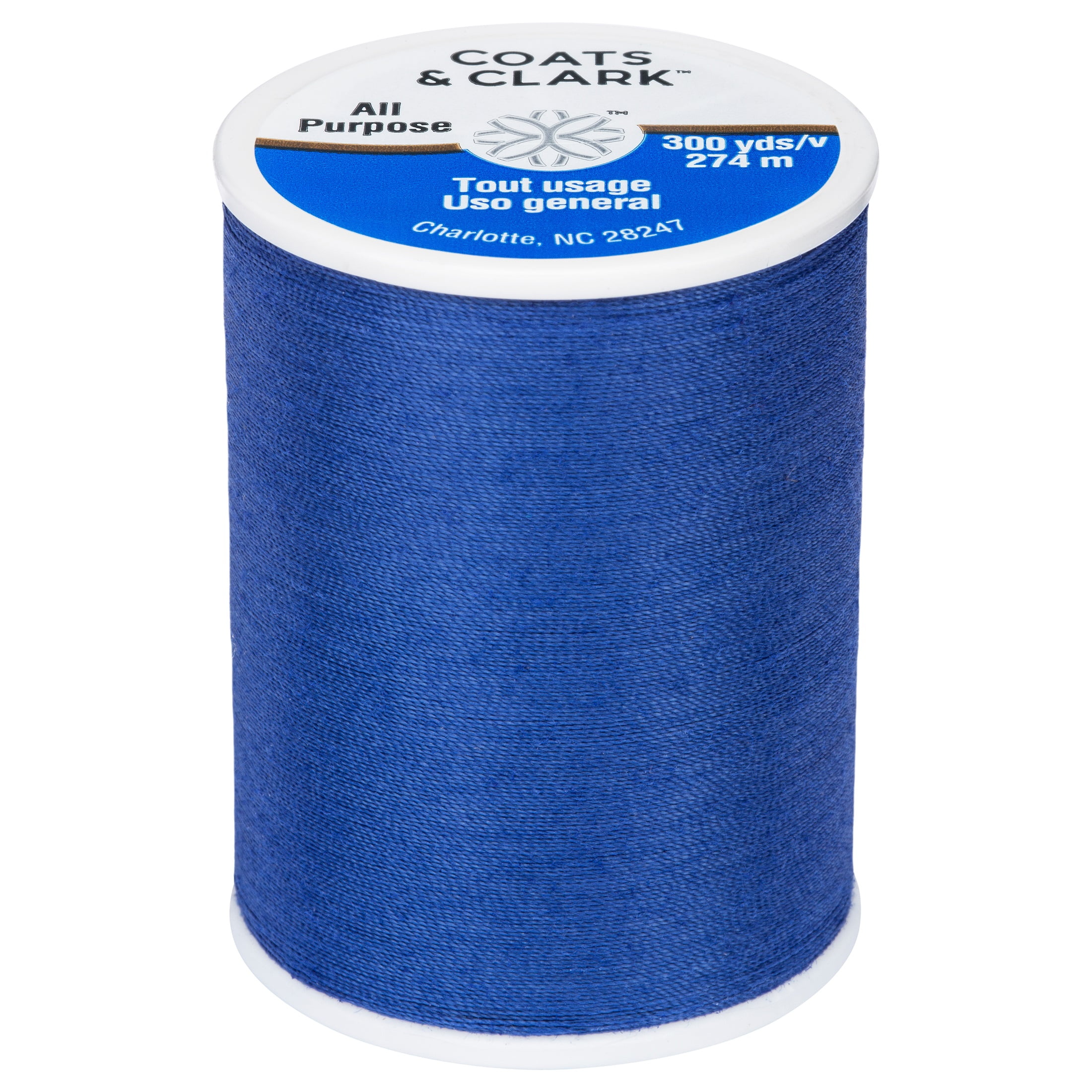 (3 pack) Coats & Clark All Purpose Monaco Blue Thread, 300 Yards