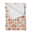 thumbnail image 2 of Flower Soft Flannel Fleece Throw Blanket, Romantic and Vintage Gardening Plants Bridal Theme Buds and Blossoms, Cozy Plush for Indoor and Outdoor Use, 50" x 70", Reseda Green Salmon, by Ambesonne, 2 of 5
