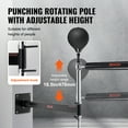 thumbnail image 3 of VEVOR Wall Mount Boxing Spinning Bar, Spinning Bar with Punching Ball, Adjustable Boxing Speed Trainer, Reflex Boxing Bar with Gloves,, 3 of 9