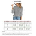thumbnail image 6 of Women Sweater Long Sleeve Knitwear Crew Neck Knitted Top Pure Colour for Autumn Winter Light Gray XL, 6 of 6