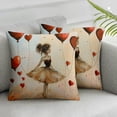 thumbnail image 3 of nygtbtfer Throw Pillow Covers Set of 2 Heart Balloon Classic Pink Velvet Soft Square Living Room Decor Bedroom Sofa Cushion Pillows White, 3 of 7